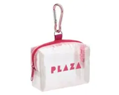 プラザ　PLAZA ピンク　ノベルティ　ポーチ　カラビナ