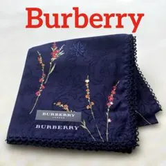 BURBERRY LONDON 大判ハンカチ ネイビーのサムネイル