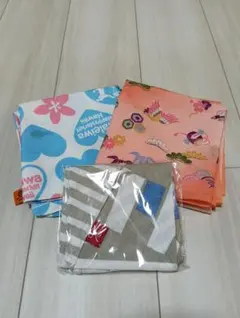 KALDI 福袋 もへじ 手ぬぐい エコバッグ 未開封品 1枚 他 風呂敷 2枚