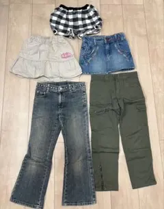 キッズ ボトムス スカート パンツ 5点セットのサムネイル