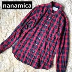 nanamica ナナミカ タータンチェック 長袖シャツ シワ加工 Mサイズのサムネイル