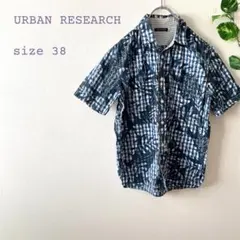 URBAN RESEARCH アーバンリサーチ　半袖シャツ チェック柄サイズ38
