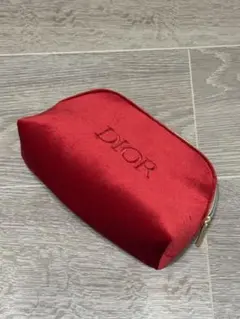 Dior ノベルティ ポーチ　ベロア　赤