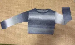 GU グラデーション クロップドニット M