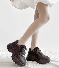 Shoes in Closet 軽量厚底ボリュームやわらかミッドカットスニーカーのサムネイル