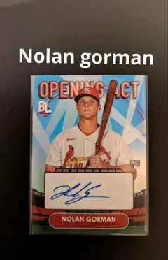 Nolan Gorman 直筆サイン　ノーラン•ゴーマン　MLB auto 2026年最新】ノーラン・ゴーマンの人気アイテム - メルカリ