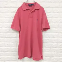 ポロ ラルフローレン　ポロシャツ　半袖　ピンク　ポニー刺繍　XL相当