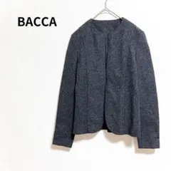 【バッカ】 トゥモローランド ウール混 ノーカラー ジャケット シンプル 日本製のサムネイル