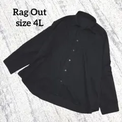 【Rag Out】シャツ ブラウス 黒 4L 大きいサイズ ブラック