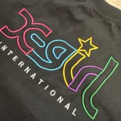 2枚セット　x-girl ヒョウ柄ロゴ トレーナー　レインボー刺繍ロングTシャツ