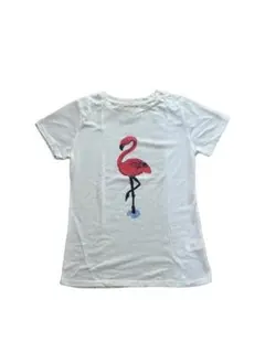 【最終値下げ】Cepo フラミンゴプリント Tシャツ ホワイト Mのサムネイル
