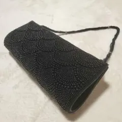 2way✨パールビーズ ハンドバック　クラッチバッグ　ブラック　フォーマル