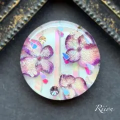 s-92 ハンドメイド レジン ヘアゴム ブローチ ポニーフック