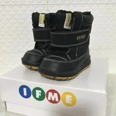 美品✨ IFME キッズシューズ13.0cm ブラックブーツ ファー付き