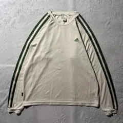 【Y8651】.adidas 長袖Tシャツ　サイズM ベージュ