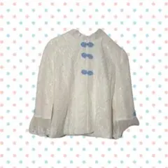 古着 チャイナブラウス ホワイト フリル vintage itimi バレエコアのサムネイル