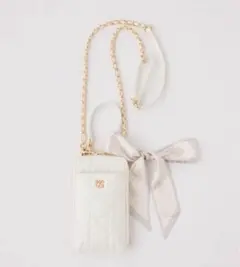 NICE CLAUP キルティングスマホショルダーバッグ