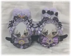 ちびぐるみ　ぬい服　うさぎ　紫　黒