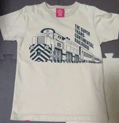OJICO Tシャツ 鉄道 世界地図 ベージュのサムネイル
