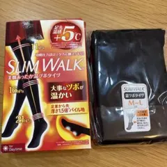 SLIM WALK 美脚あったか温ツボタイツ M-Lサイズ(外箱なし)