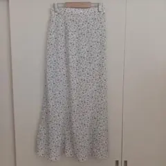 フラワープリント フレアロングスカート