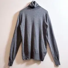 ZARA　ザラ◇タートルネック　セーター　ハイネック　薄手　ウール混　グレー　S
