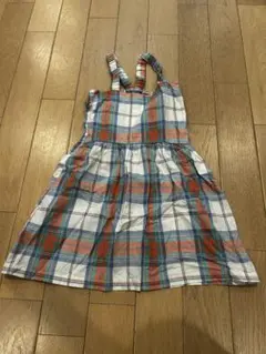 ☆130cm☆チェック柄ノースリーブワンピース