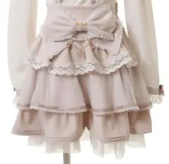 LIZLISA ビッグリボンティアードスカート ピンク