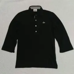 LACOSTE ラコステ 7分袖鹿の子ポロシャツ(2)ブラック色 日本製のサムネイル