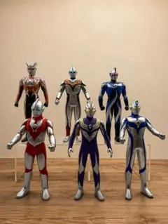 旧サイズ ウルトラマン ソフビ 6体セット ティガ ダイナ パワード ゼロ