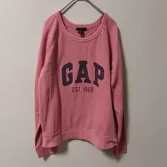 GAP ピンク トレーナー スウェット ヴィンテージ加工