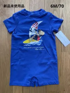 【新品】Ralph Lauren ポロベアロンパース 6M/70