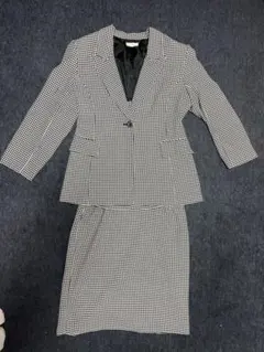 千鳥格子　ジャケット　スカート　セットアップ