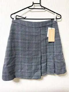 【新品】Body dessert グレーチェック プリーツスカート　インナー内蔵