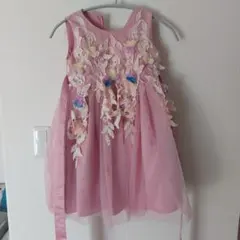キッズ フォーマルドレス ピンク 花モチーフのサムネイル