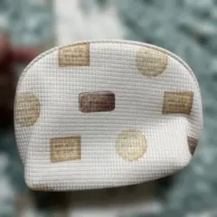 美品　ジェラートピケ　ビスケット柄ポーチ