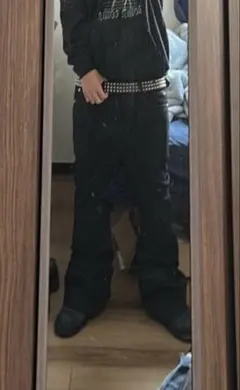 archive black damage pants y2k opium - メルカリ