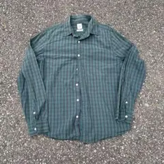 OLD GAP チェック柄 長袖シャツ グリーン系