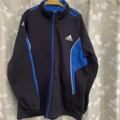 adidas ジャージ上下セット 黒/青150センチ
