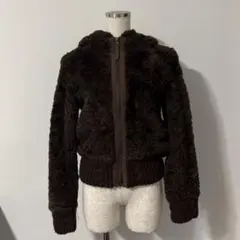 【美品】on the couch ダークブラウンボアジャケット