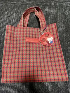 familiar チェック柄 トートバッグ小