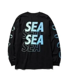 専用！！美品✨ ウィンダンシー 長袖カットソー プリントロゴ メンズ M ブラッ ロンT メンズ 長袖Tシャツ ロゴ プリント ワッペン風 モチーフ