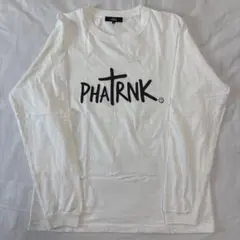 PHATRNK フロントロゴ 長袖Tシャツ ロンT カットソー ホワイト Mのサムネイル