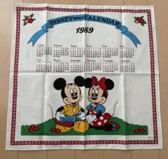 ディズニーランド　1989 1990カレンダーハンカチ 2枚セット【激レア】のサムネイル