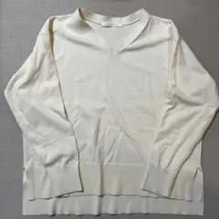 AMERICAN HOLIC アイボリー Vネック ニット L