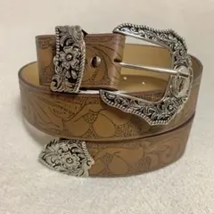 ヴィンテージウエスタンベルト 茶 ブリンブリン アメカジ 古着 グランジ Y2K