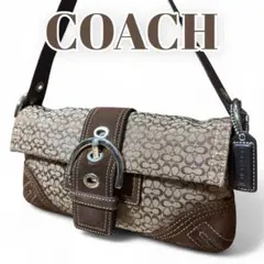 美品　COACH コーチ 3628 シグネチャー ソーホー ワンショルダーバッグ