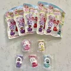 シルバニアファミリー　カラフルウサギ　コスチューム　コンプリート　全5種セット
