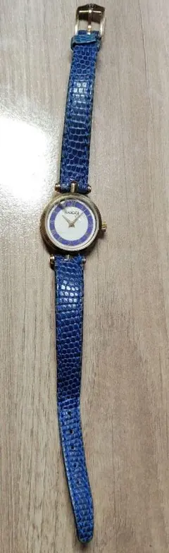 【送料無料】GUCCI アナログ腕時計 青（中古・ジャンク）