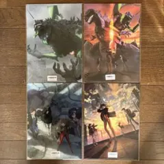 エヴァンゲリオン ゴジラ パチンコ オンラインくじ クリアファイル 4枚セット